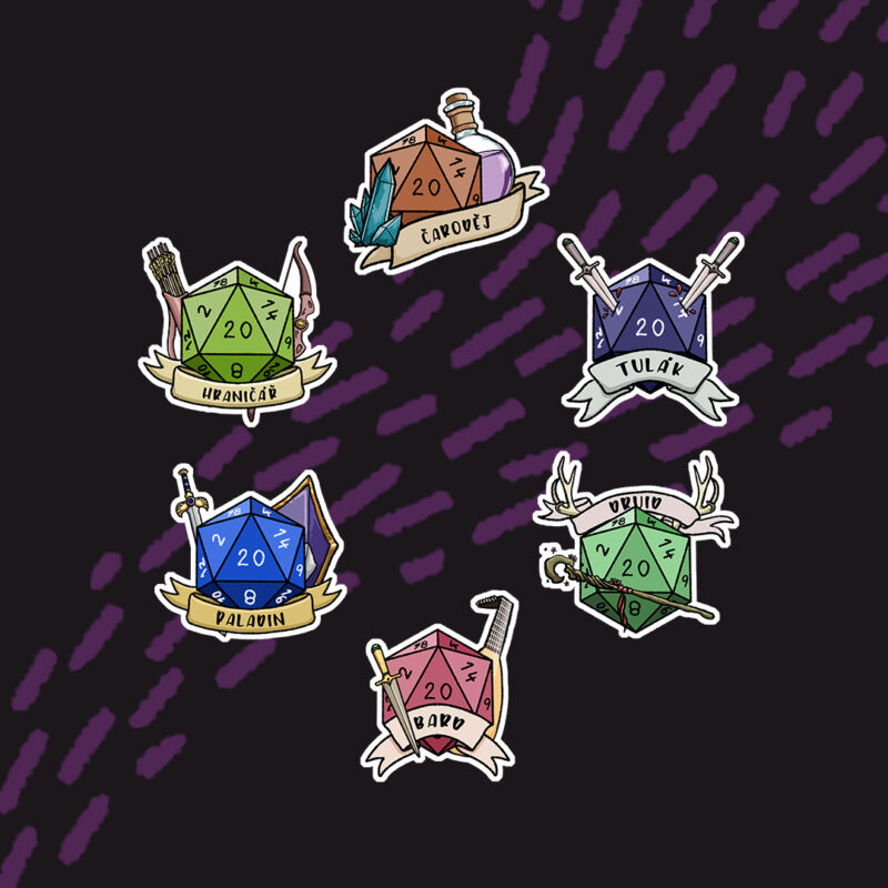 samolepky fantasy rpg povolání